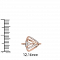 Diamond and Gold Christmas Triangle Ring