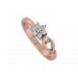 Floral Loop Gold Diamond Ring