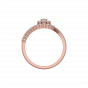 The Floral Scarf Gold Diamond Ring