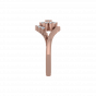 The Floral Scarf Gold Diamond Ring