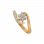The Floral Scarf Gold Diamond Ring