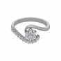 The Floral Scarf Gold Diamond Ring