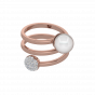 The Pearl Curls Gold Diamond & Pearl Ring