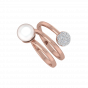 The Pearl Curls Gold Diamond & Pearl Ring