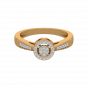 Halo Delights Gold Diamond Ring