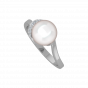The Pearl Pebble Gold Diamond & Pearl Ring