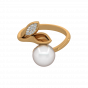 The Mermaid Gold Diamond & Pearl Ring