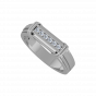 The White Streak Gold Diamond Men's Ring