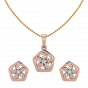 The Floral Posse Diamond Pendant Set