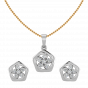 The Floral Posse Diamond Pendant Set