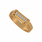 The White Streak Gold Diamond Men's Ring