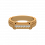The White Streak Gold Diamond Men's Ring