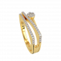 The Waves Entwined Gold Diamond Ring