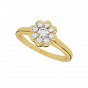 The Floral Sheen Gold Diamond Ring