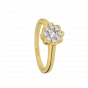 The Floral Sheen Gold Diamond Ring