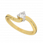 Solitaire Swirl Diamond Ring 