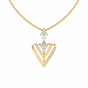 Diamond and Gold Christmas Triangle Pendant