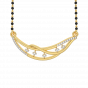 Delightful Mangalsutra With Black Beads Gold Chain