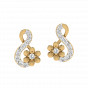 Flower & Love Diamond Stud Earrings