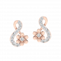 Flower & Love Diamond Stud Earrings