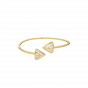 Diamond and Gold Christmas Triangle Bracelet