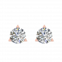 A Quarter Carats Solitaire Diamond Earrings Studs