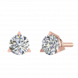 A Quarter Carats Solitaire Diamond Earrings Studs