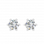 A Quarter Carats Solitaire Diamond Earrings Studs