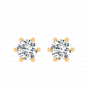 A Quarter Carats Solitaire Diamond Earrings Studs