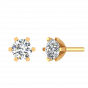 A Quarter Carats Solitaire Diamond Earrings Studs