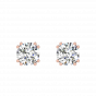 A Quarter Carats Solitaire Diamond Earrings Studs