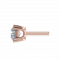 A Quarter Carats Solitaire Diamond Earrings Studs