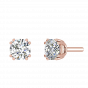 A Quarter Carats Solitaire Diamond Earrings Studs