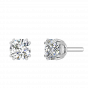 A Quarter Carats Solitaire Diamond Earrings Studs
