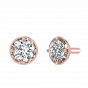 A Quarter Carats Solitaire Diamond Earrings Studs