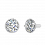 A Quarter Carats Solitaire Diamond Earrings Studs