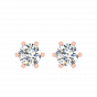 A Quarter Carats Solitaire Diamond Earrings Studs