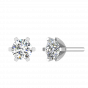 A Quarter Carats Solitaire Diamond Earrings Studs