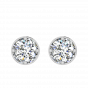 A Quarter Carats Solitaire Diamond Earrings Studs
