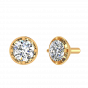 A Quarter Carats Solitaire Diamond Earrings Studs