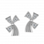 Wavy Horizons Diamond Stud Earrings