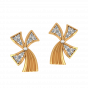 Wavy Horizons Diamond Stud Earrings