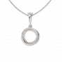 The Half Rounds Diamond Pendant Set