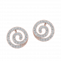 Swirl Bonanza Diamond Stud Earrings