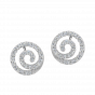 Swirl Bonanza Diamond Stud Earrings