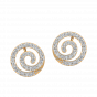 Swirl Bonanza Diamond Stud Earrings