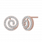 Swirl Bonanza Diamond Stud Earrings