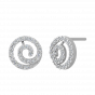 Swirl Bonanza Diamond Stud Earrings