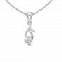 Double Magnolia Diamond Pendant Set