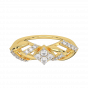 Diamond and Gold Christmas Star Ring